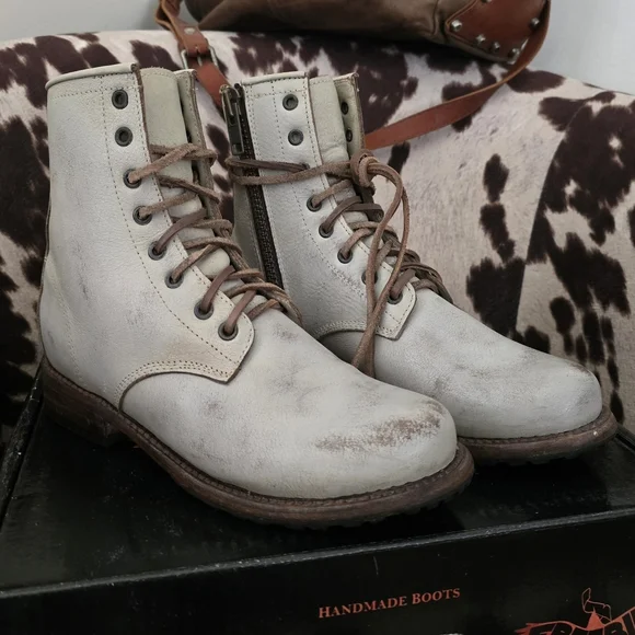 FREEBIRD BY STEVEN OG Manchester Combat Boot In Taupe - Picture 3 of 13